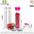 Botella de agua del infuser de la fruta plástica a estrenar de la moda 2015, botella de agua de Tritan libre de BPA (HDP-0601)